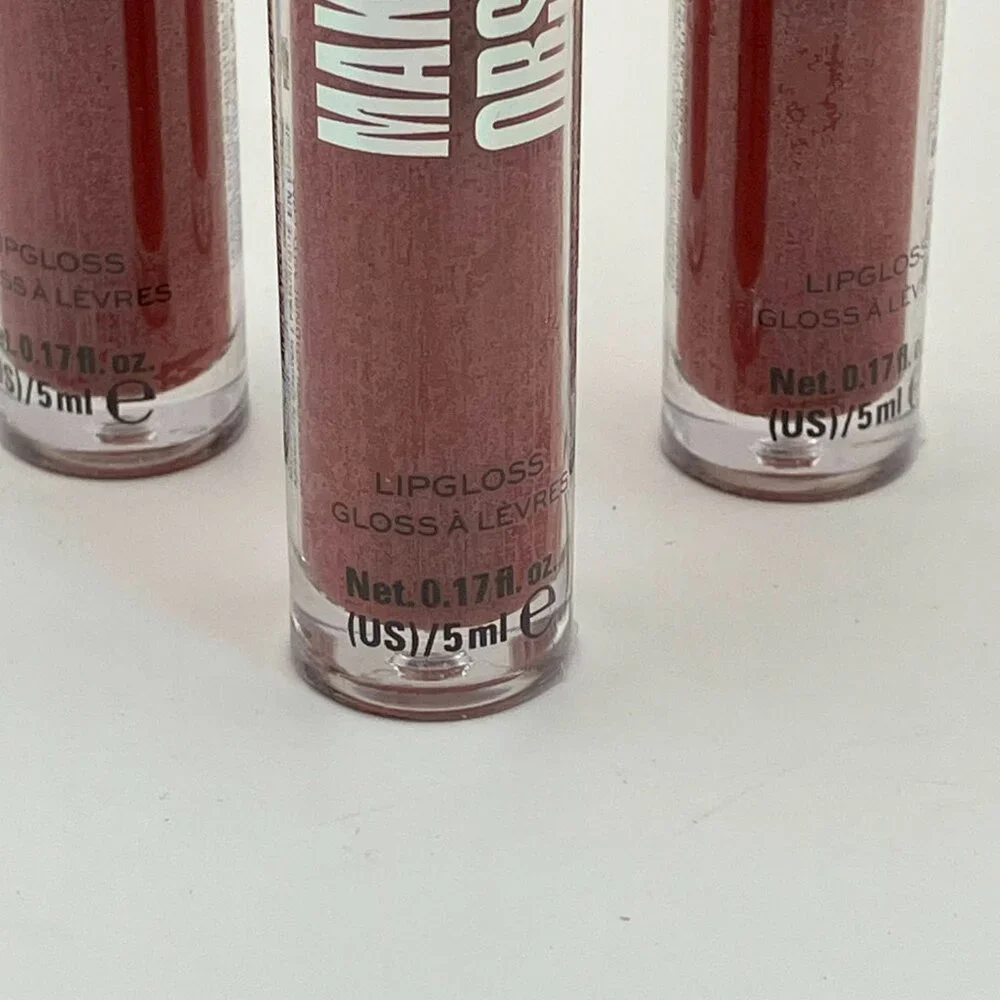 MAKEUP OBSESSION Lip Gloss Set 3x5ml Shimmer Gloss À Lèvres UK Brand New 3pack
